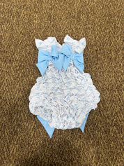 Costume intero bambina arricciato con fiocchi Fiorile