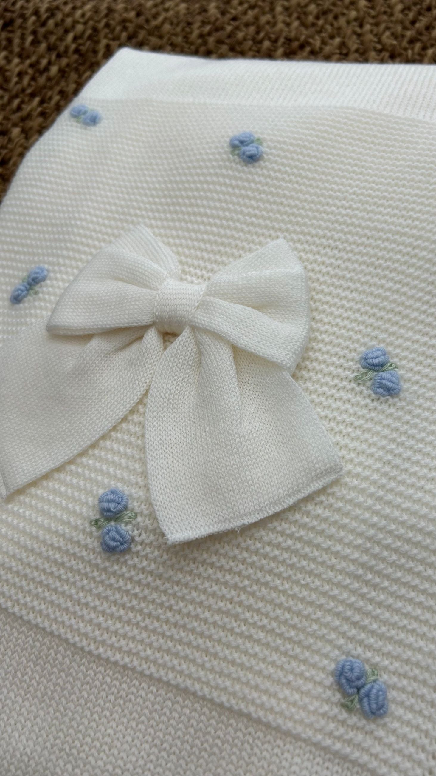 Scialle neonati fiocco grande Baby Lord