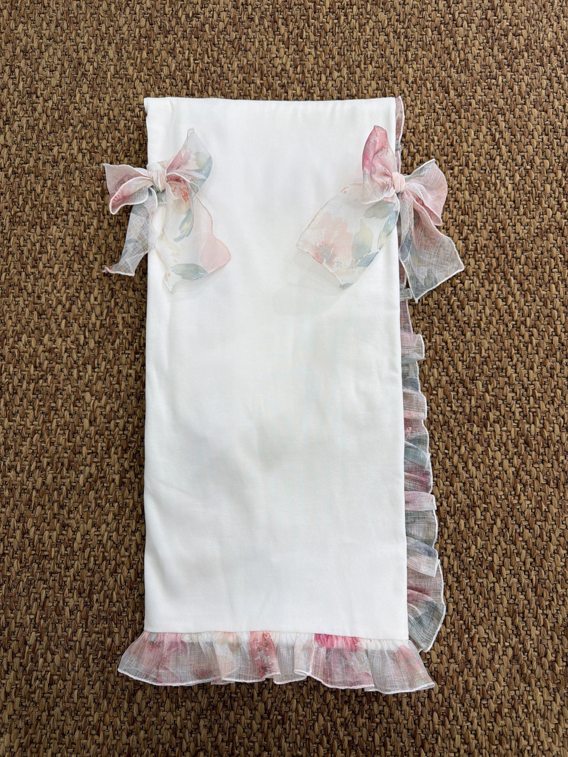 Copertina neonata con fiocco e volant Teto&Tatta