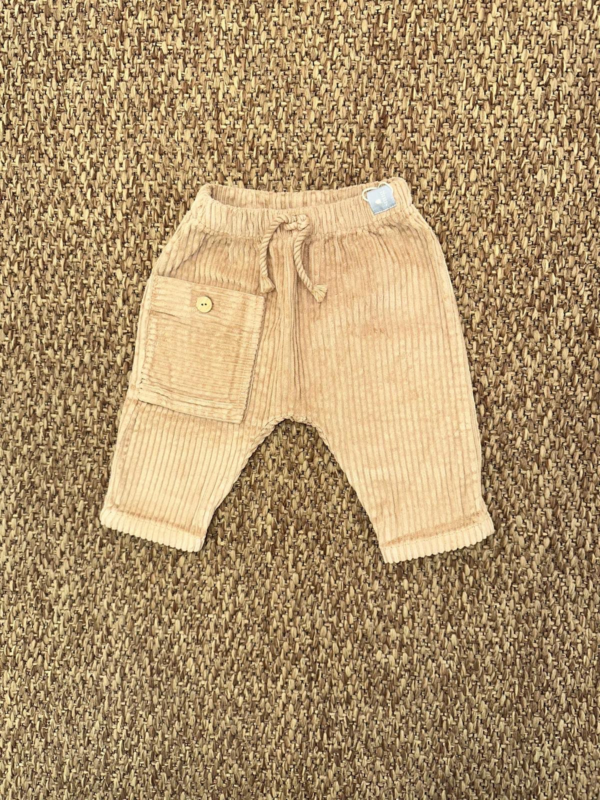 Pantalone bambino in velluto a costine con tascone Snug
