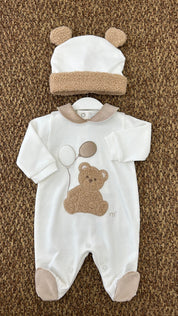 Tutina neonati teddy bear + cappello Marlù
