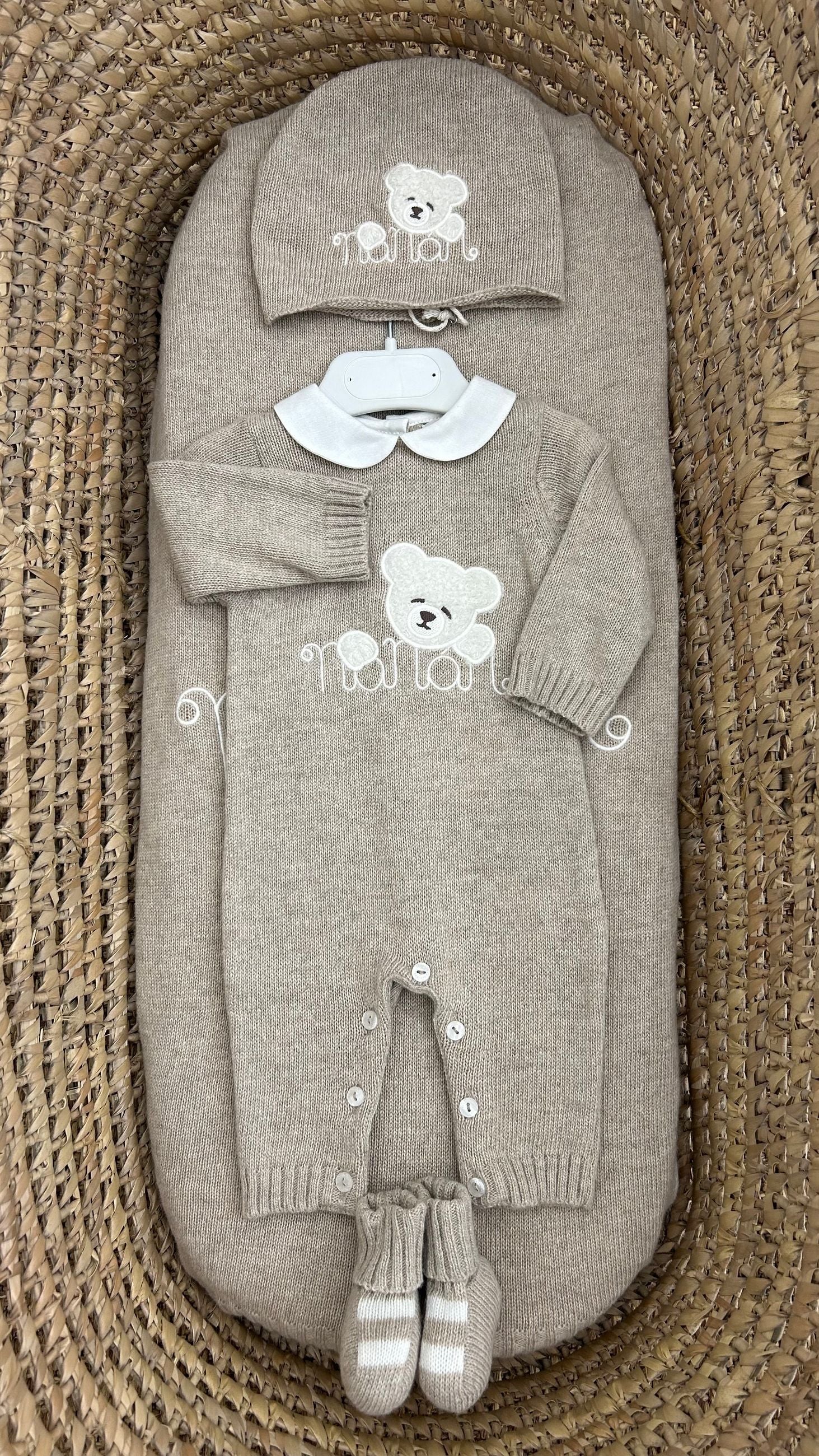 Completo nascita neonata 3pz orsetto Nanan