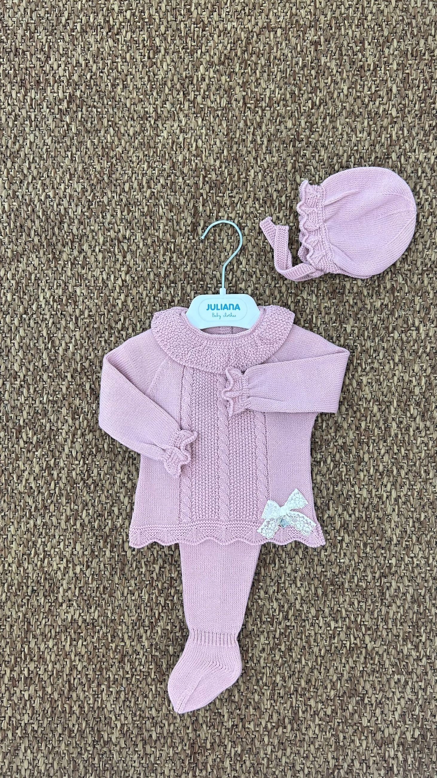Completo neonata 3pz con fiocchetto Juliana
