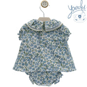 Completo 2pz abitino bimba floreale Yoedu