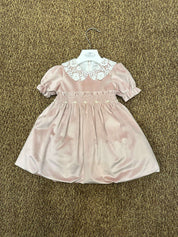 Abito bambina in ciniglia con colletto floreale Teto&Tatta