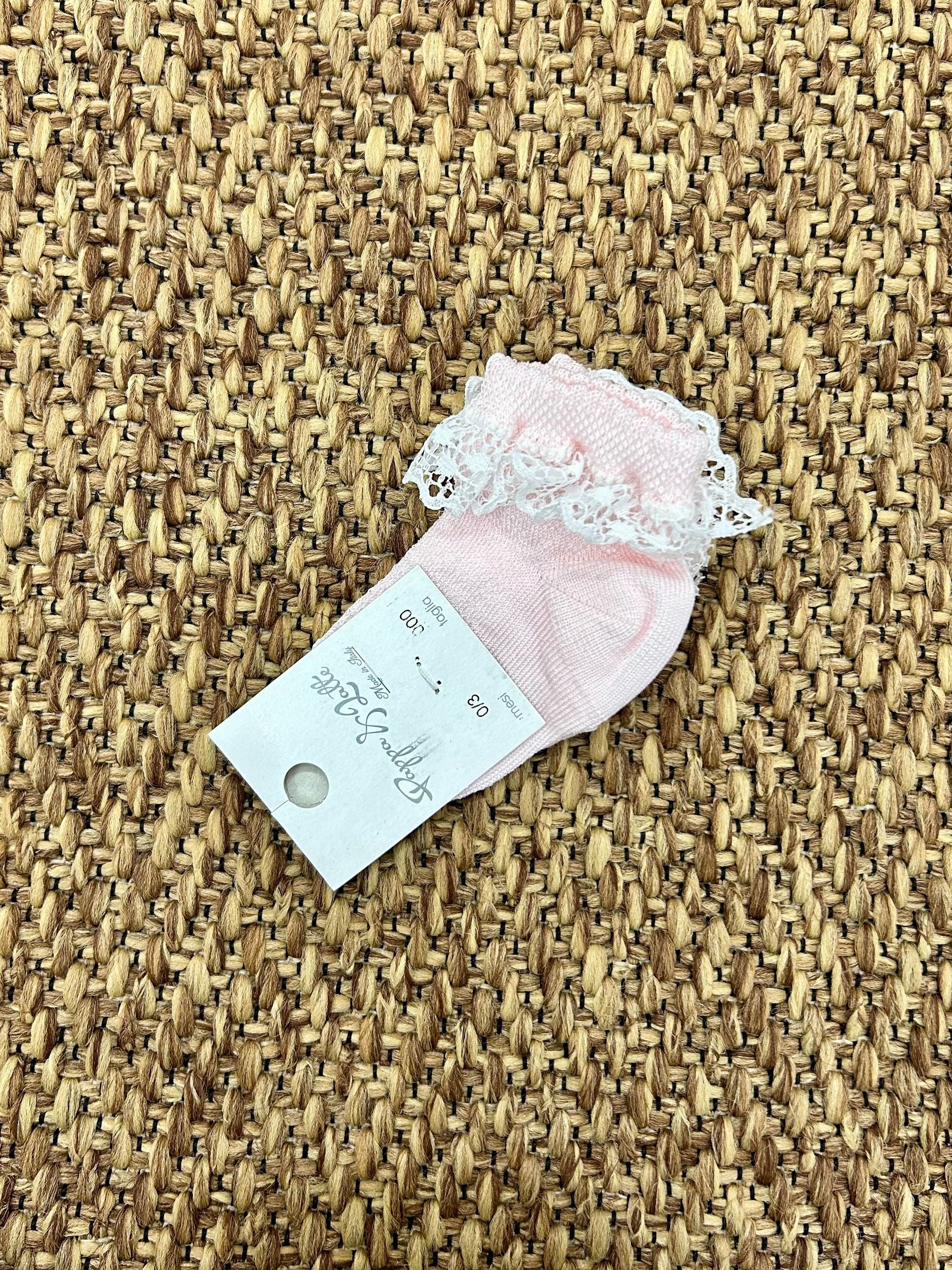 Calzini neonati con merletto Pappa e Latte