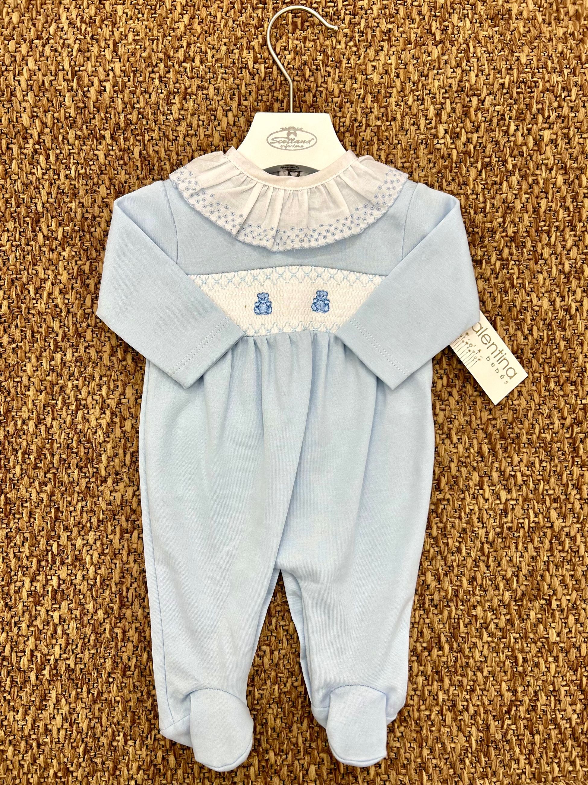 Tutina neonato con colletto volant e orsetti Valentina Bebes