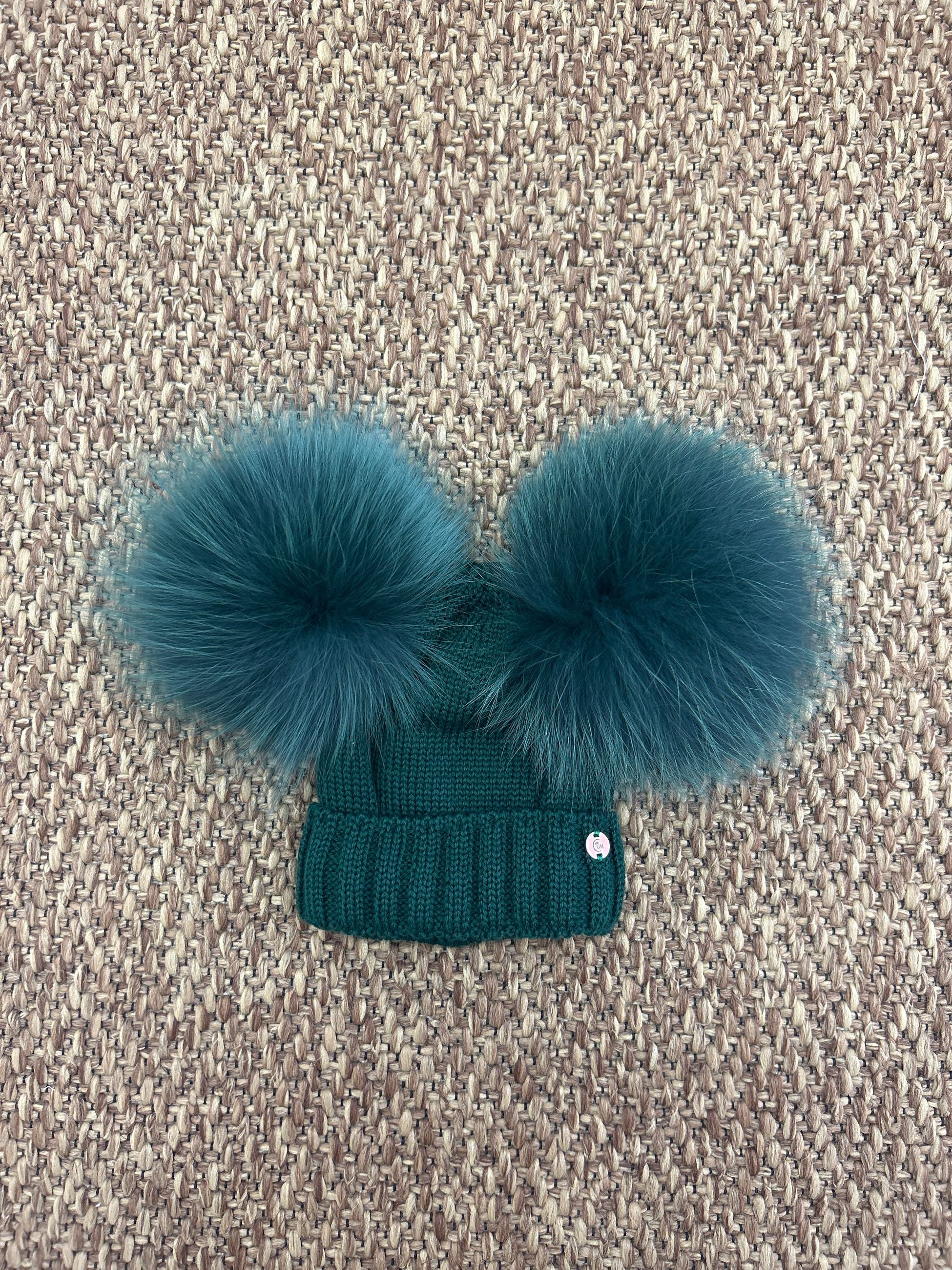 Cappellino bimbi lana doppio pon pon Gio Higuamy