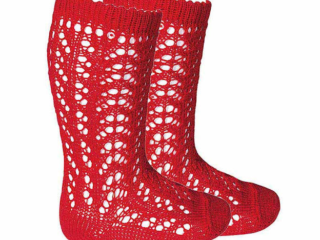 Calzini bimbo lunghi alti dettaglio traforato Condor