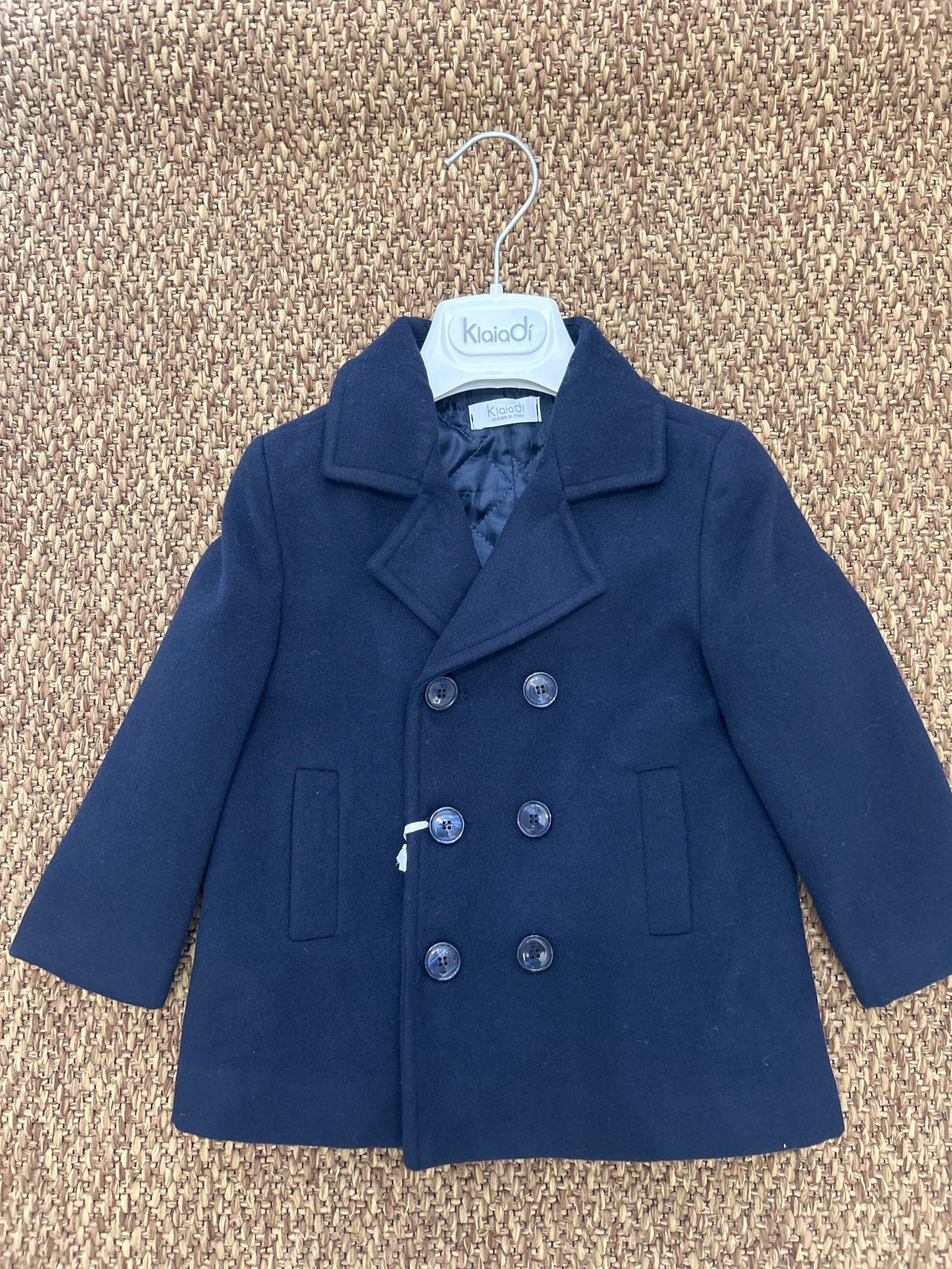 Cappotto bimbo in panno doppio petto Enfant Made in Italy