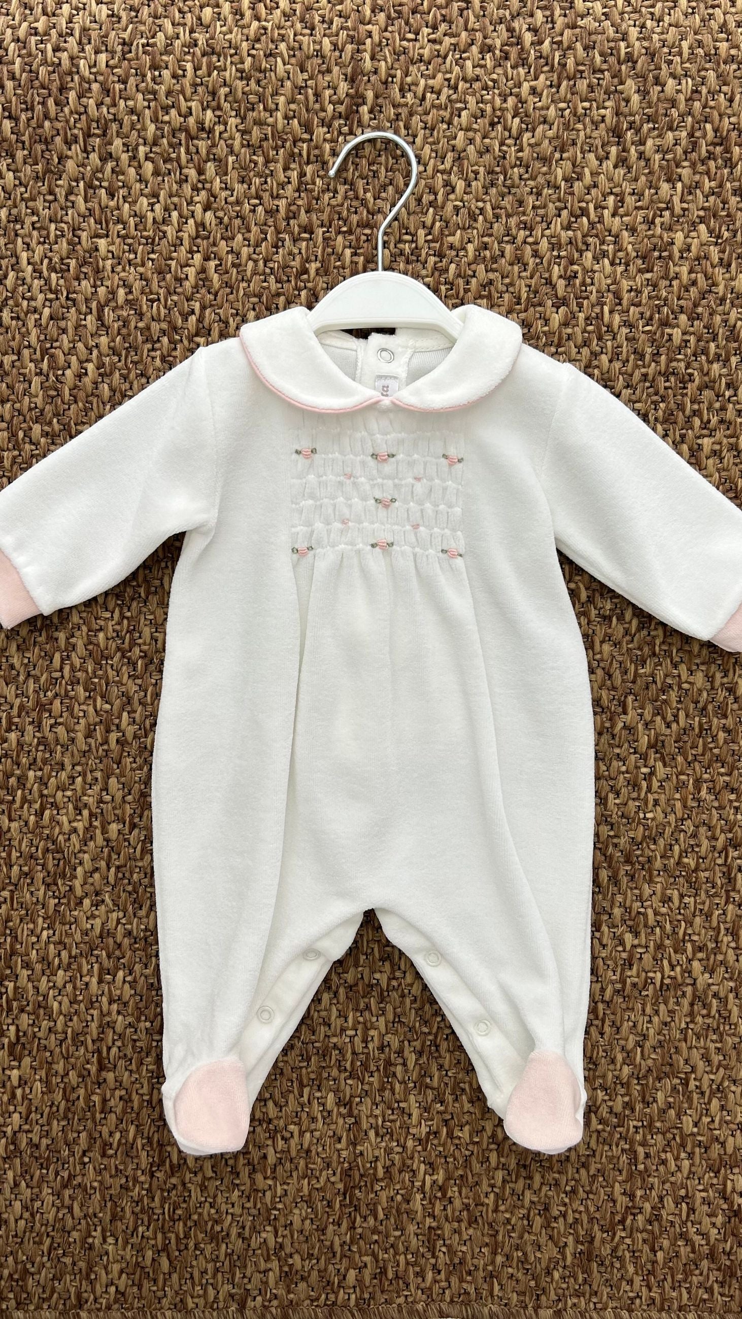 Tutina neonata con roselline Teto e Tatta