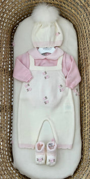 Completo nascita 2pz con roselline Marlù