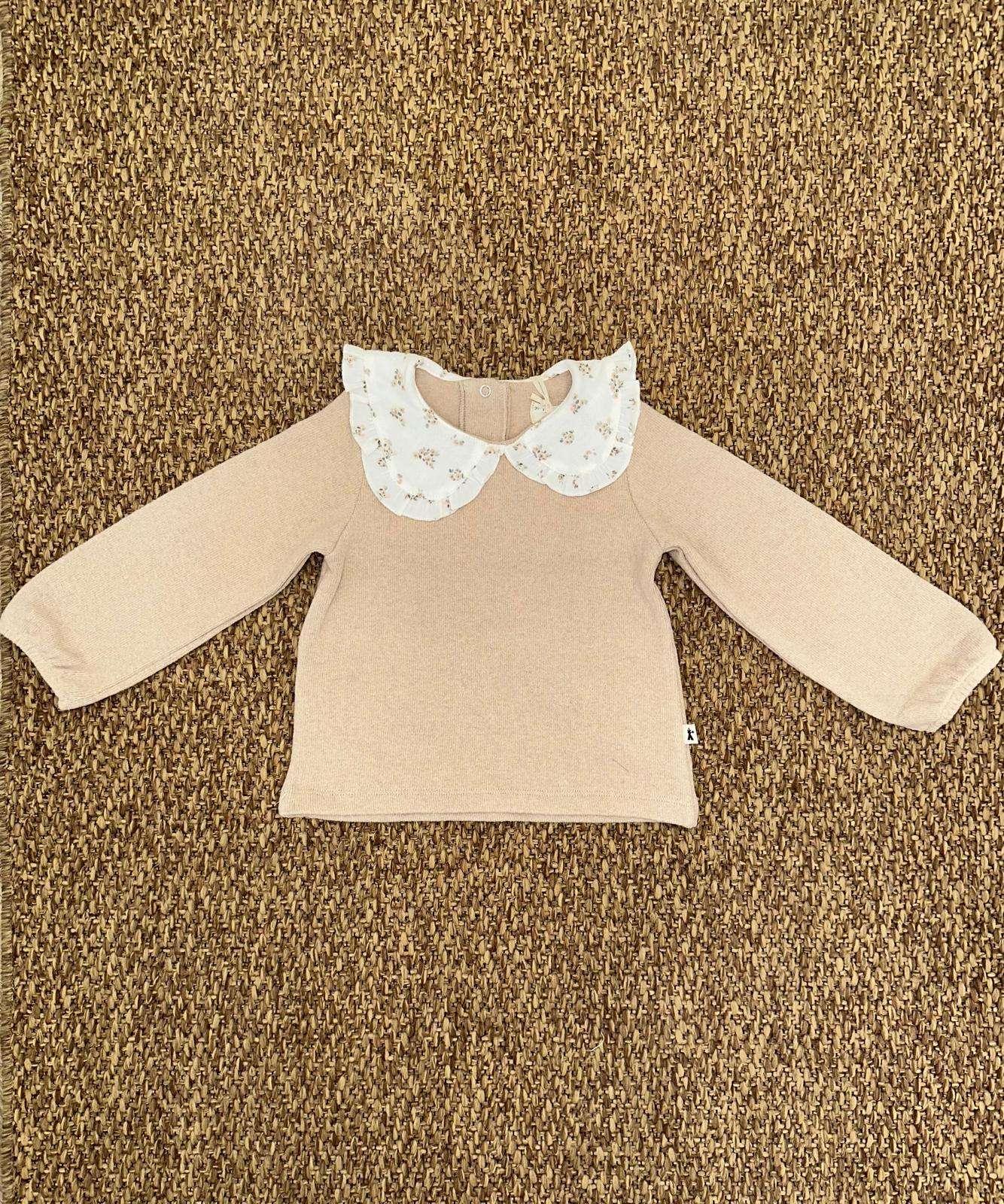 Maglia bambina con colletto Peter Pan Petit Indi