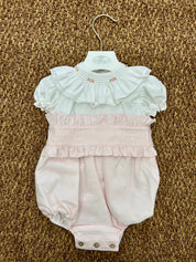 Pagliaccetto bimba con volant e roselline Fofettes