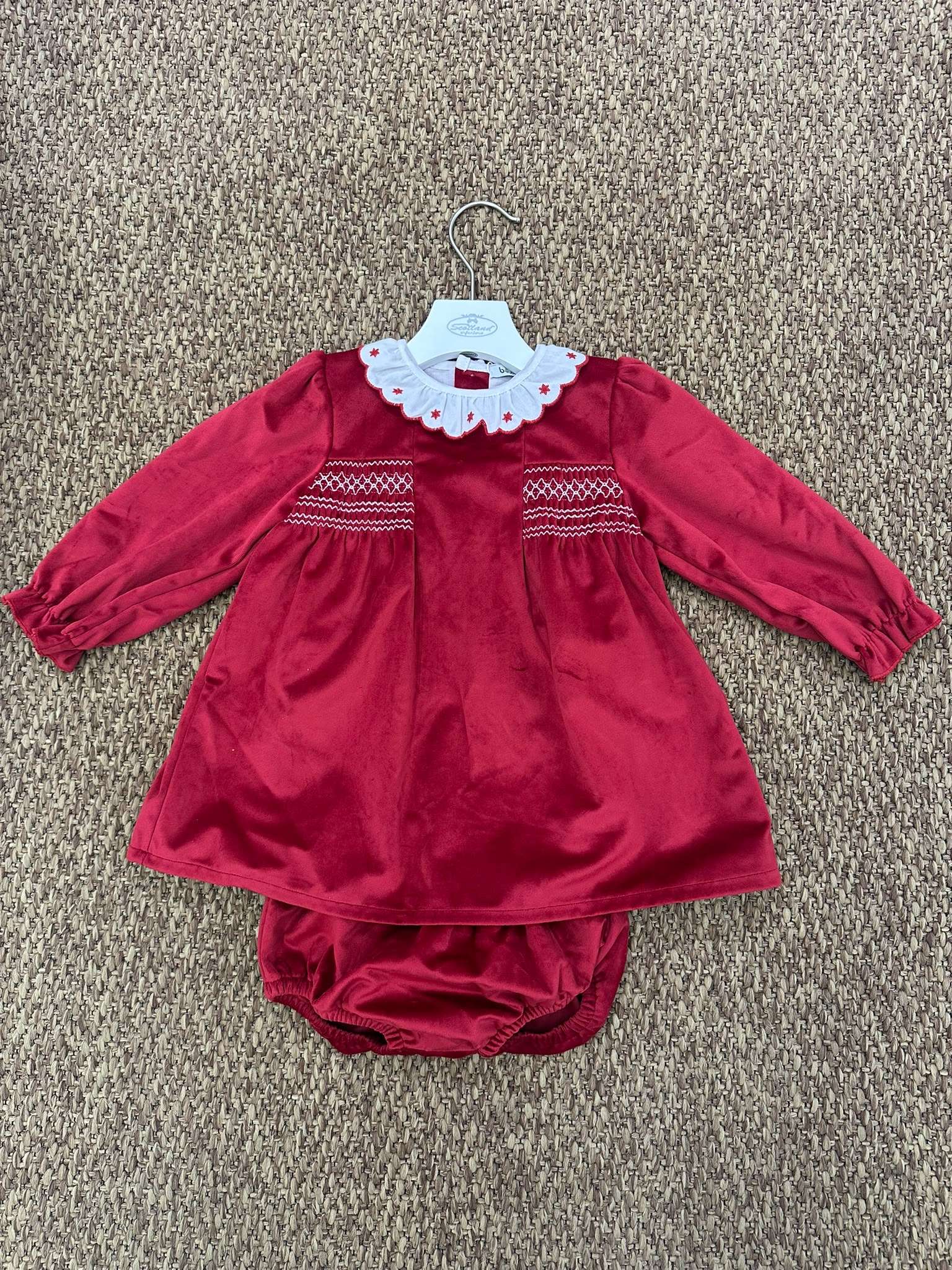 Completo bambina 2pz in velluto Babidu
