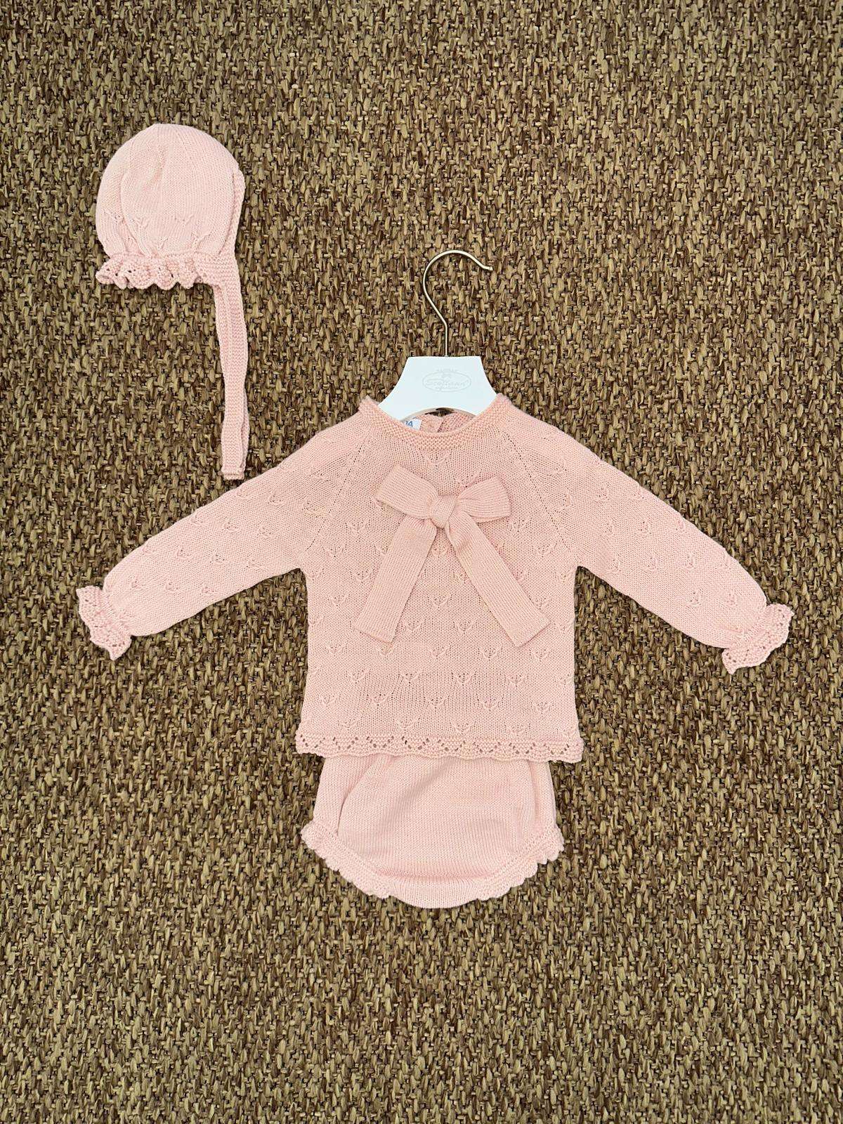 Completo neonata 2pz fiocco con cuffia Juliana
