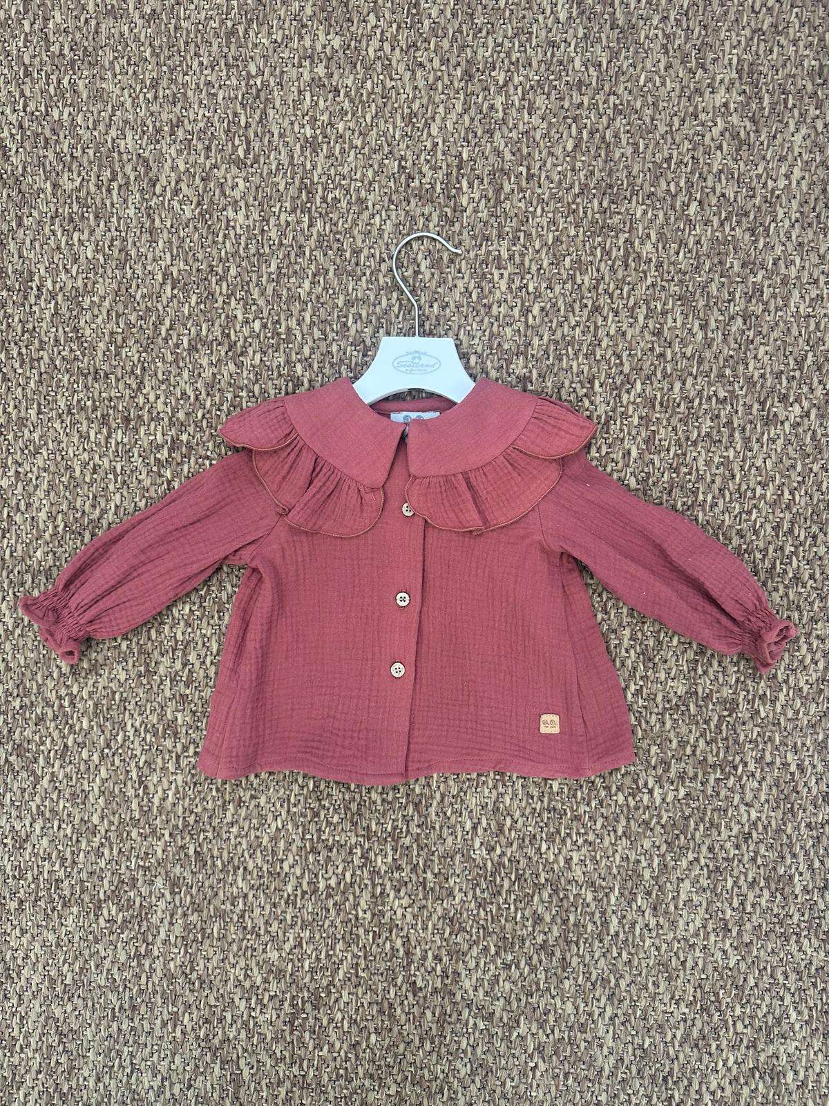 Camicia bambina collo volant Jose Varon