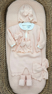 Set nascita neonata 3pz con cappellino e scarpine Pappa e Latte