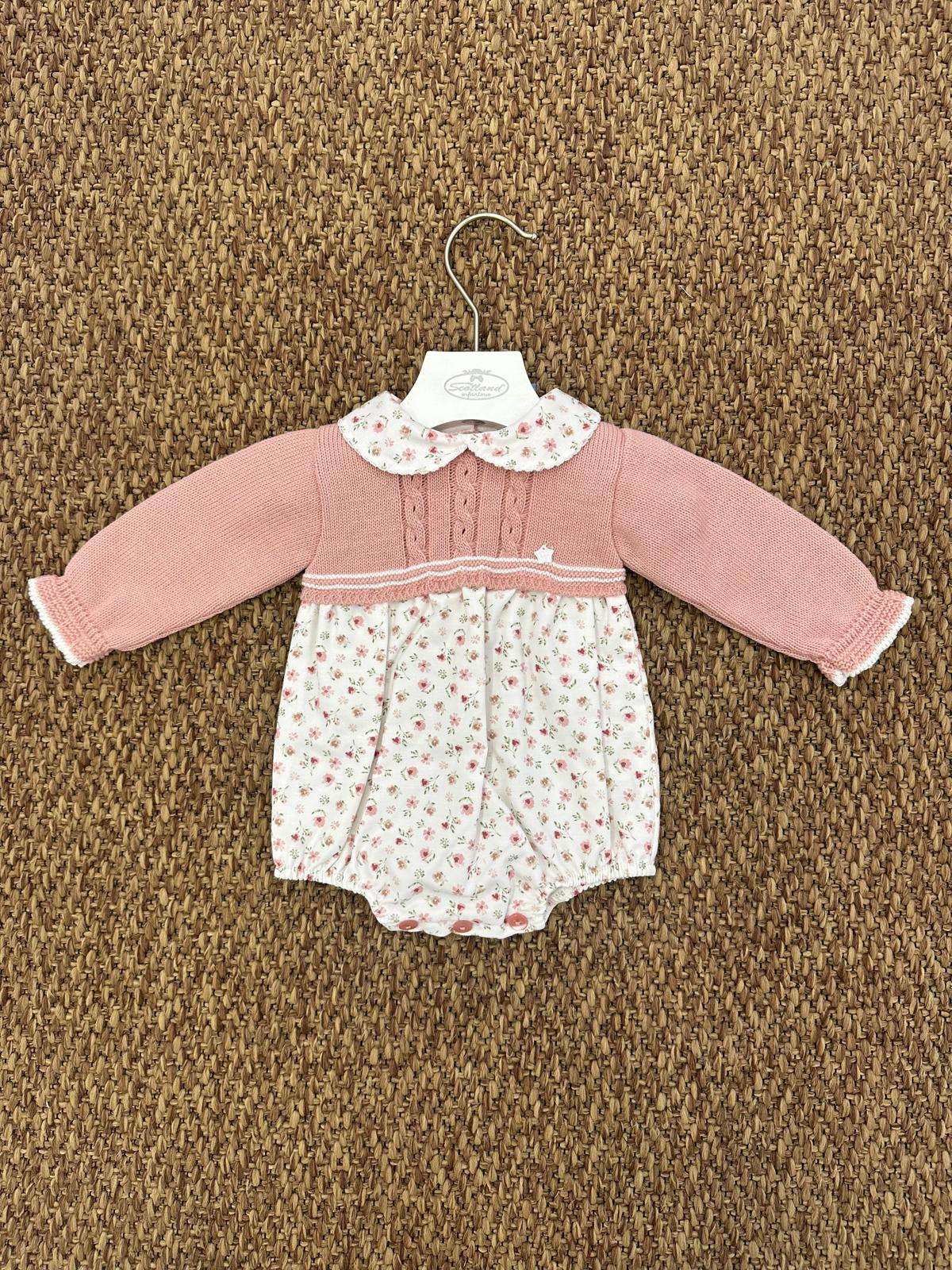 Pagliaccetto neonata fiorellini Sardon