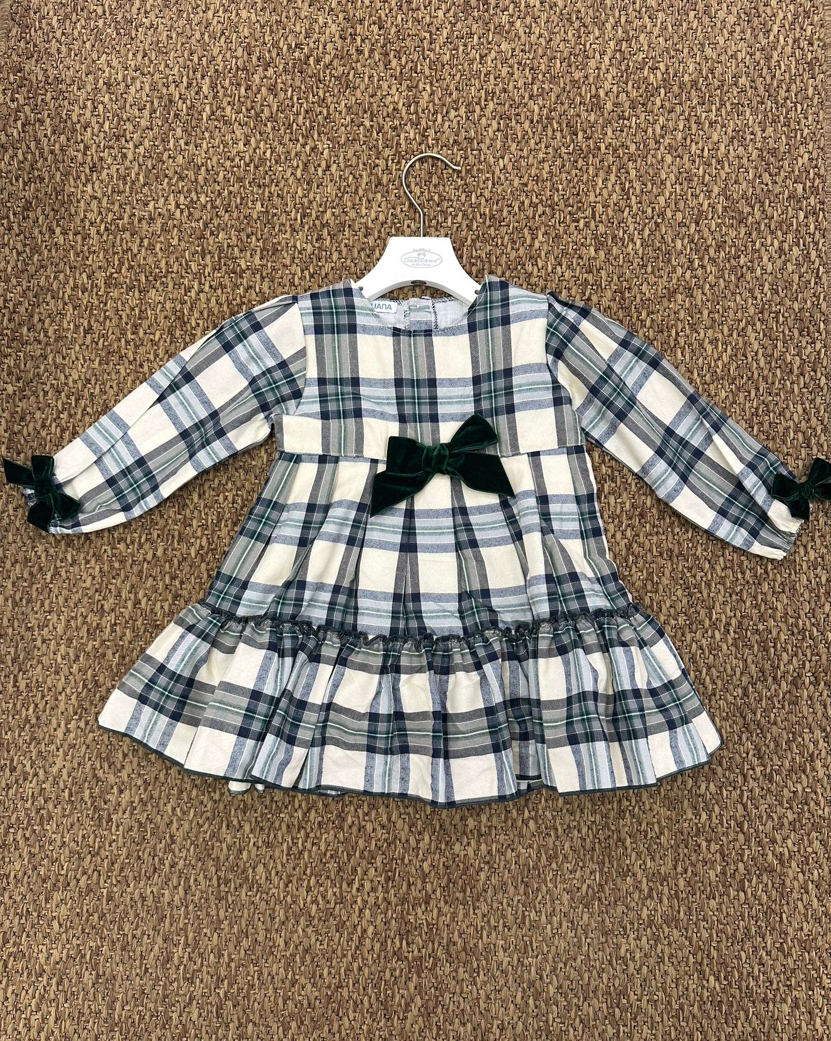 Abito bambina tartan con fiocchi Juliana