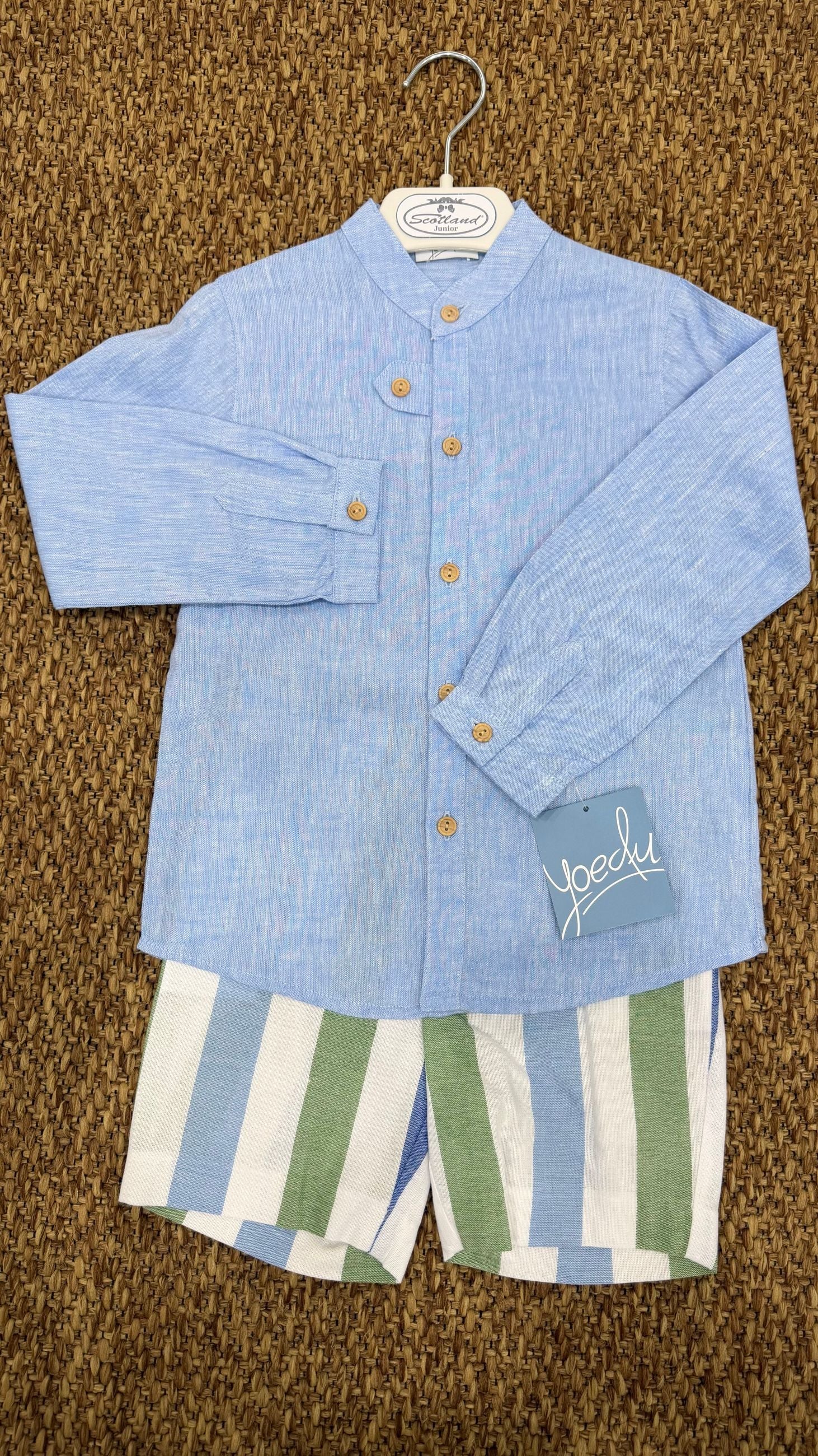 Completo bambino 2pz short a righe Yoedu