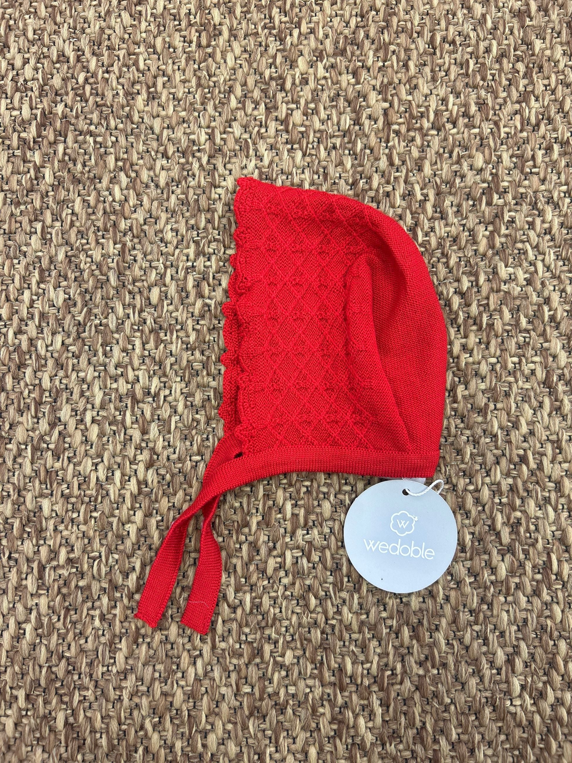 Cuffia neonata in lana Wedoble