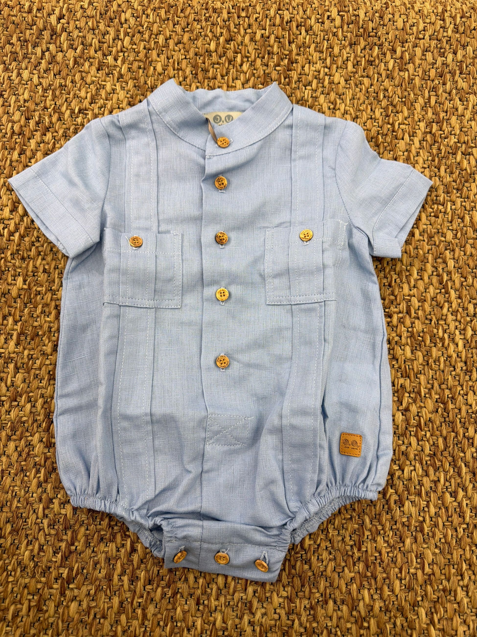Pagliaccetto bambino stile guayabera Jose Varon