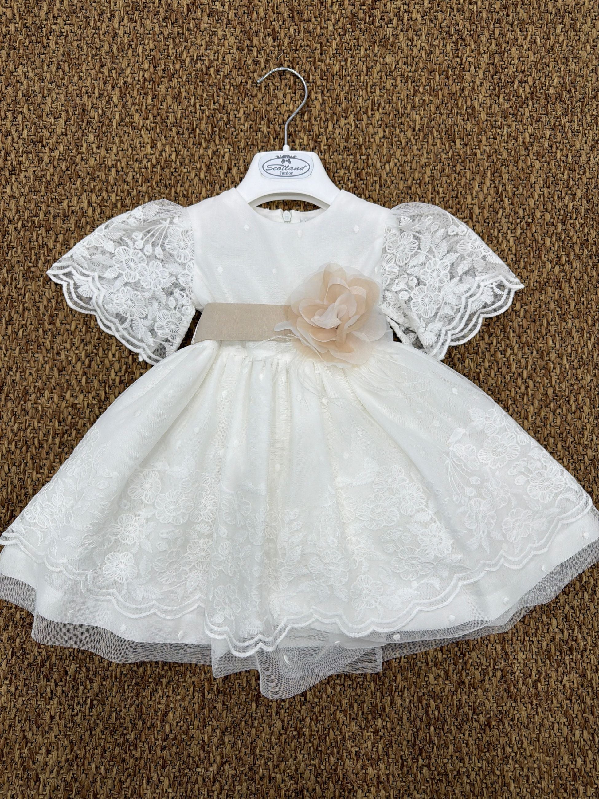 Abito bimba cerimonia con merletto Teto&Tatta