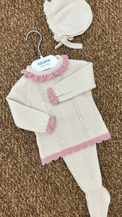 Set nascita neonata 3pz volant Juliana