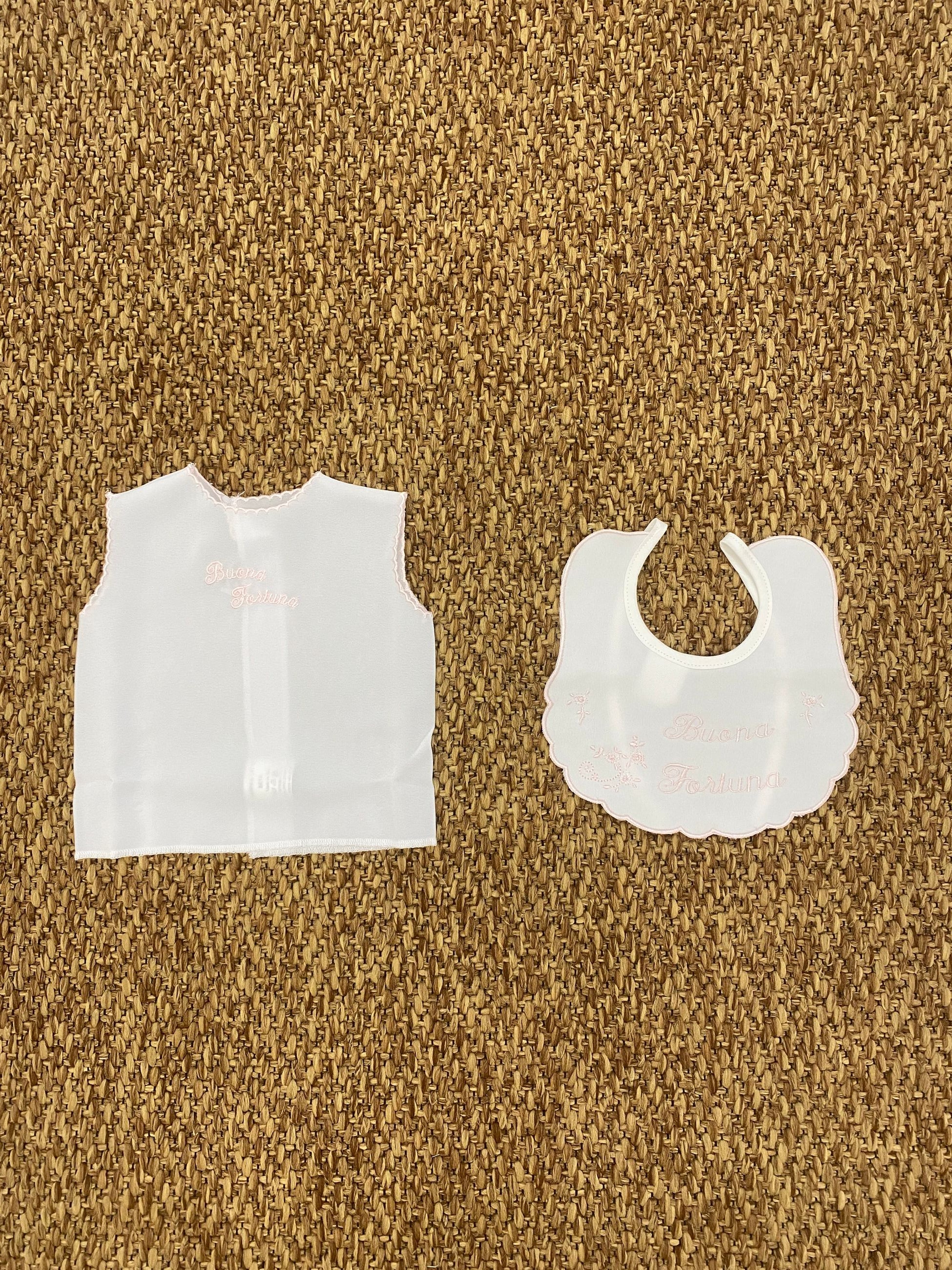 Set camicia della fortuna con bavetta Pappa e Latte