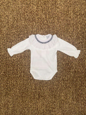 Body neonata con colletto rouches Babidu