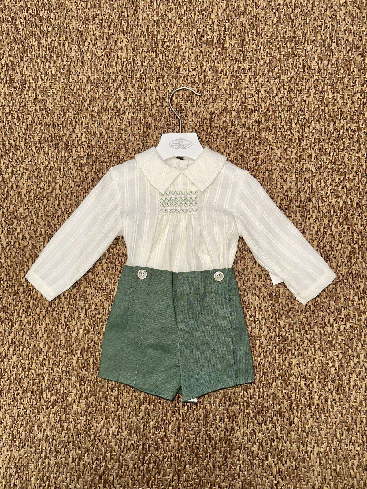 Completo bambino cerimoia con punto smock Marta y Paula