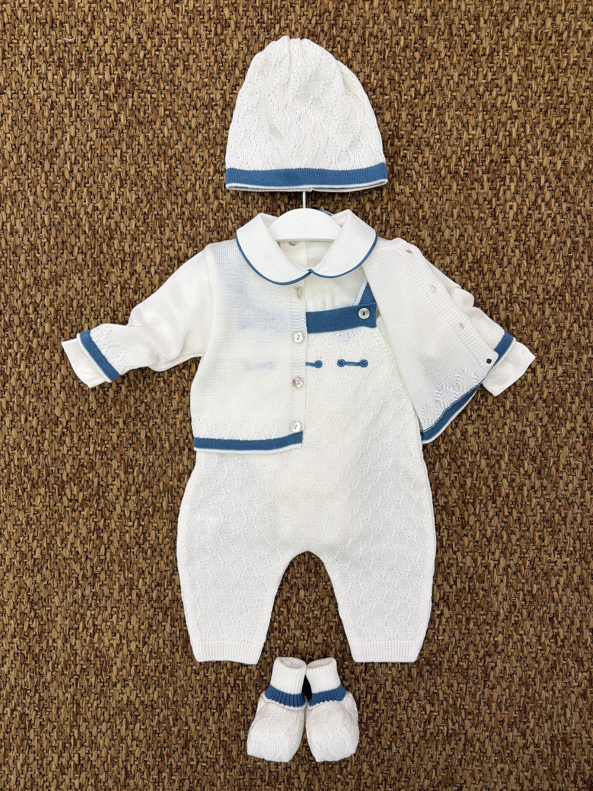 Completo neonati 3pz con cappellino e scarpine dettagli avion Marlù