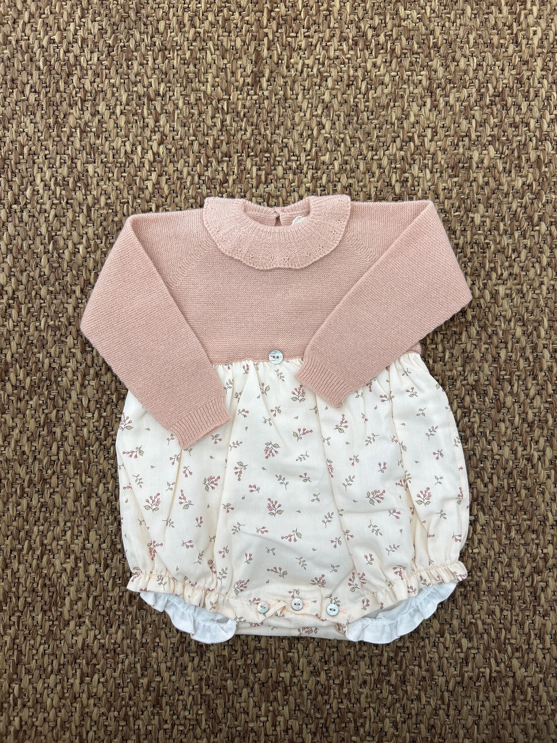 Pagliaccetto bimba a fiori bicolore Wedoble