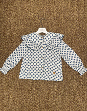Camicia bambina a fantasia con collo volant Jose Varon