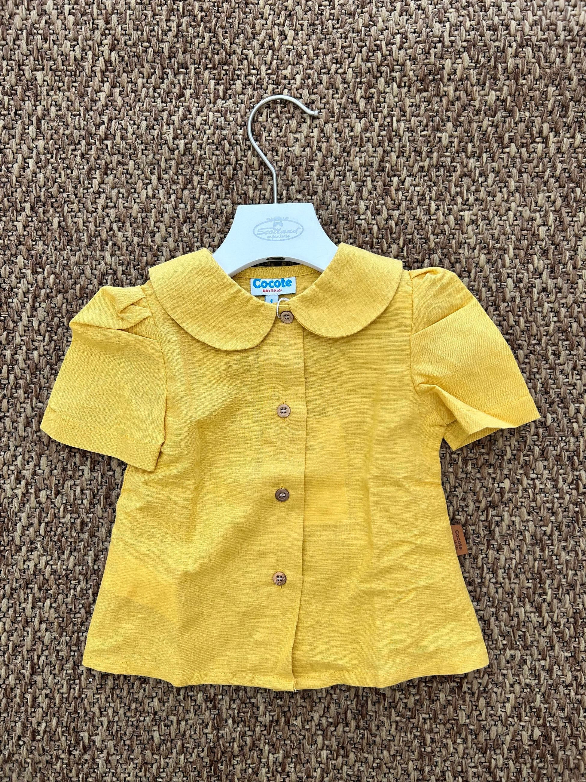 Blusa bambina in lino Cocote