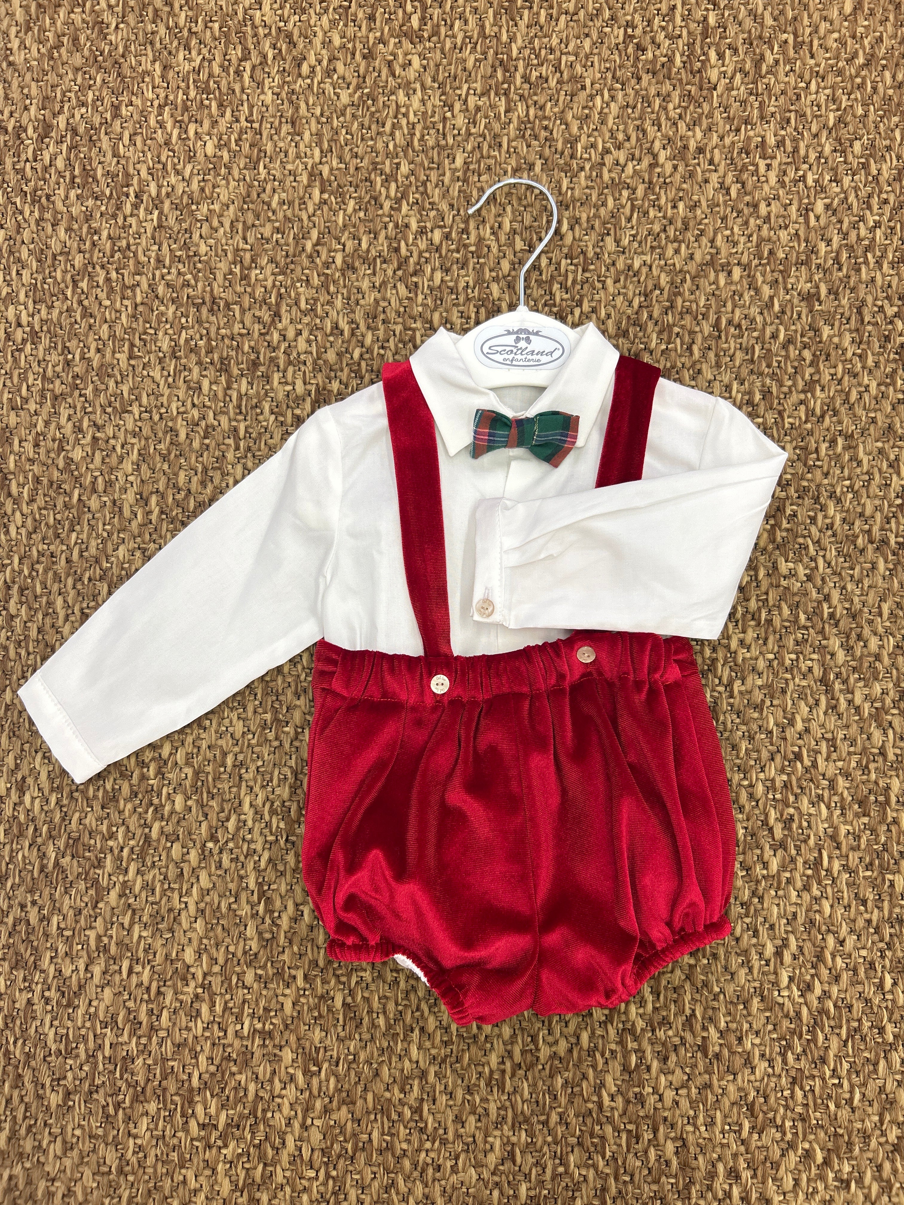 Completo in ciniglia con papillon Del Sur