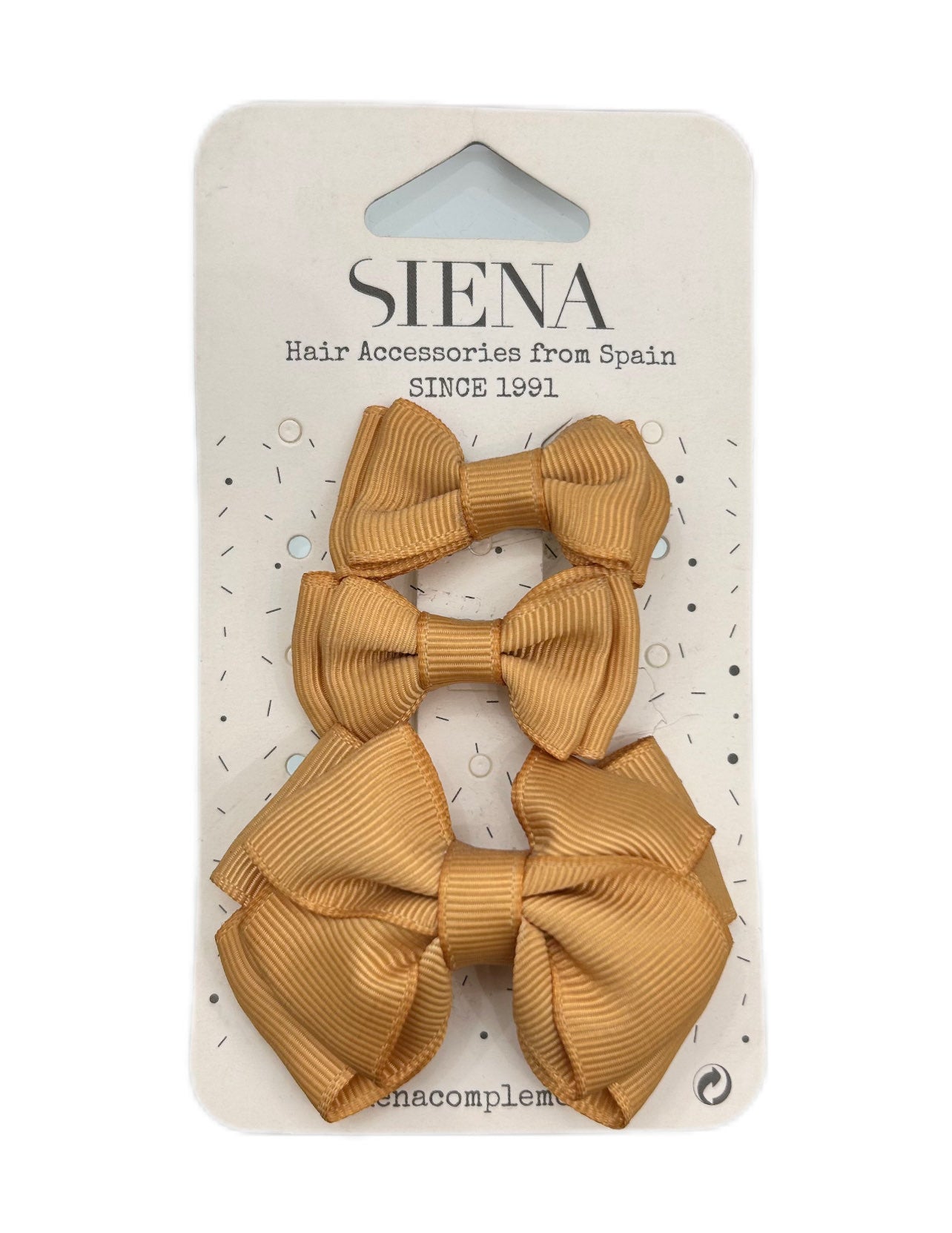 Set mollette bimba con fiocco tre grandezze Siena