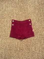 Shorts bambino in velluto con bottoncini Cocote