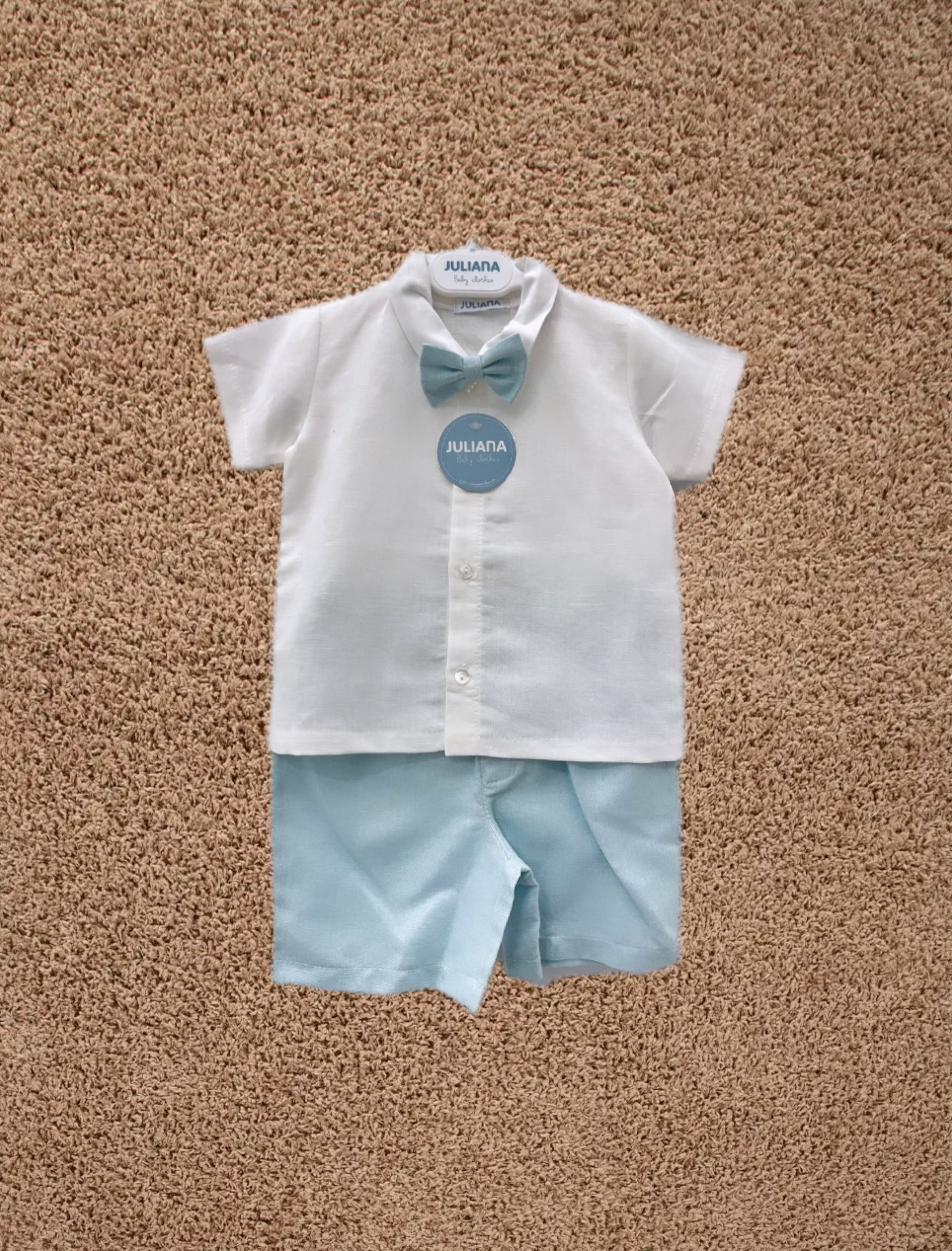 Completo in lino con papillon Juliana