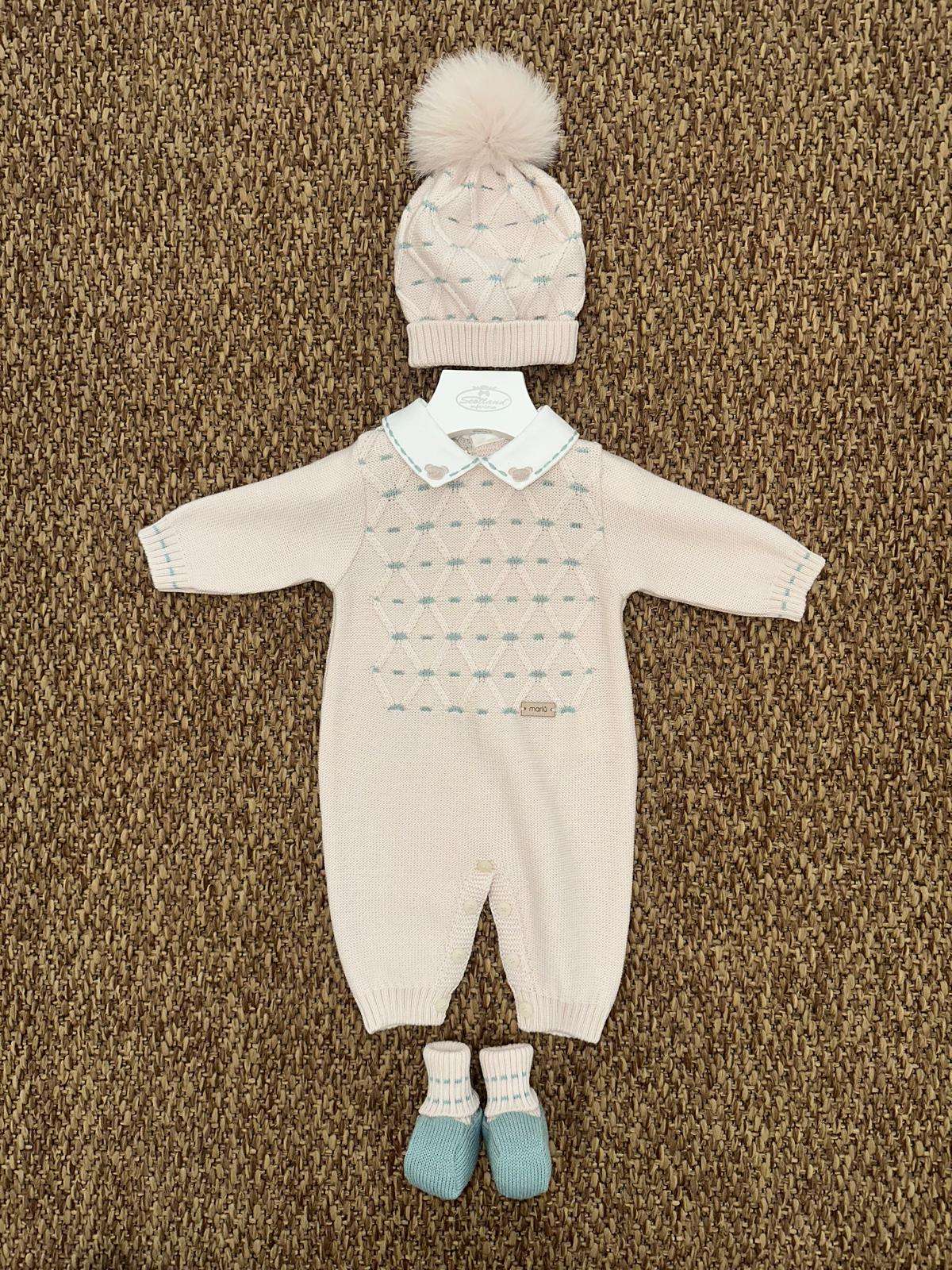Tutina neonati con cappellino pon pon Marlù