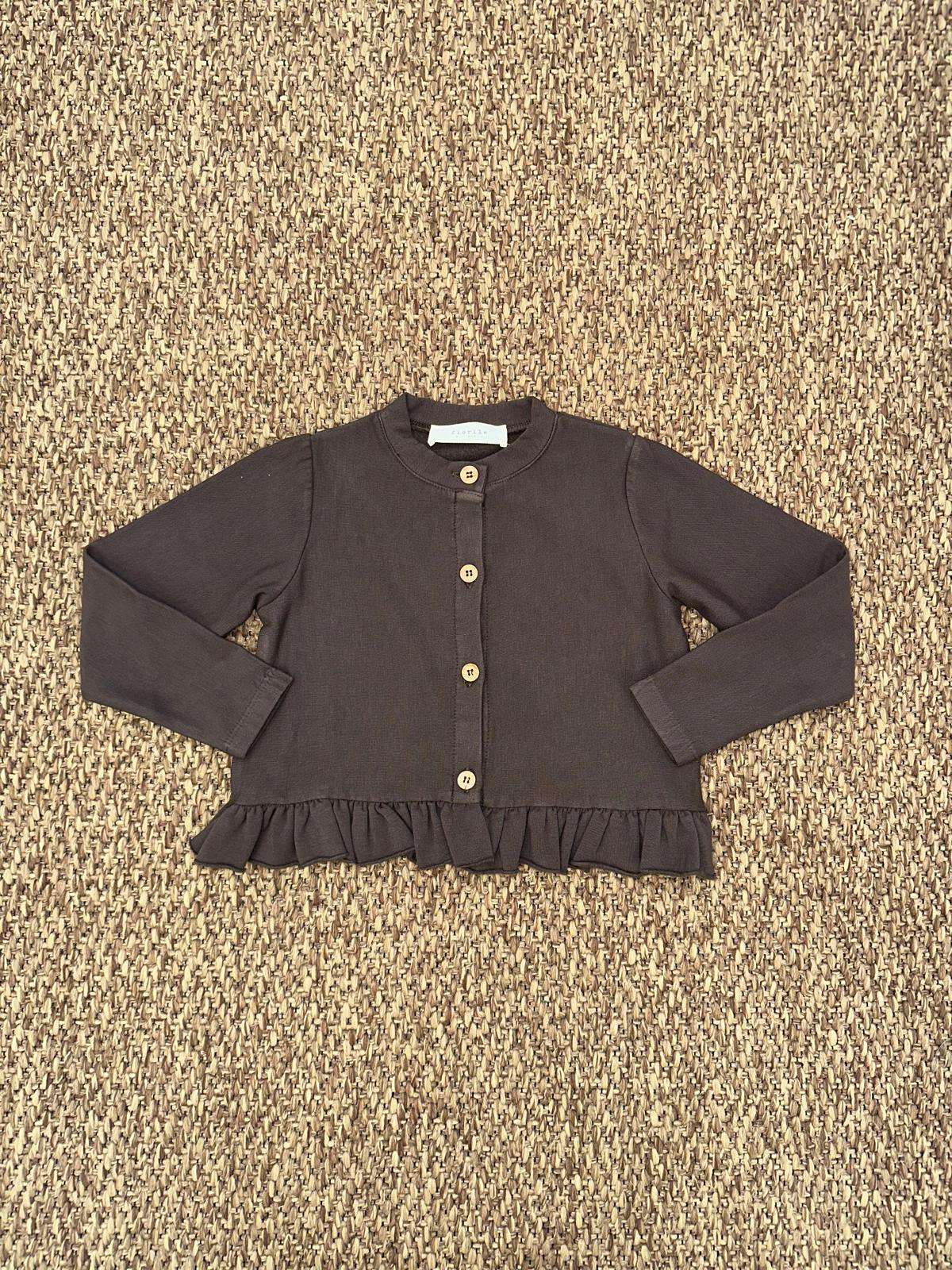 Maglia a maniche lunghe bambina con orlo volant Fiorile