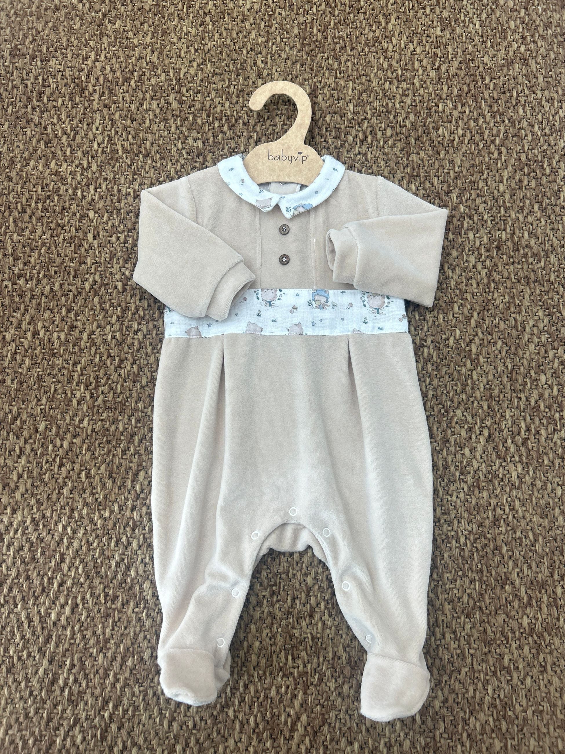 Tutina neonati in ciniglia orsetti Baby Vip