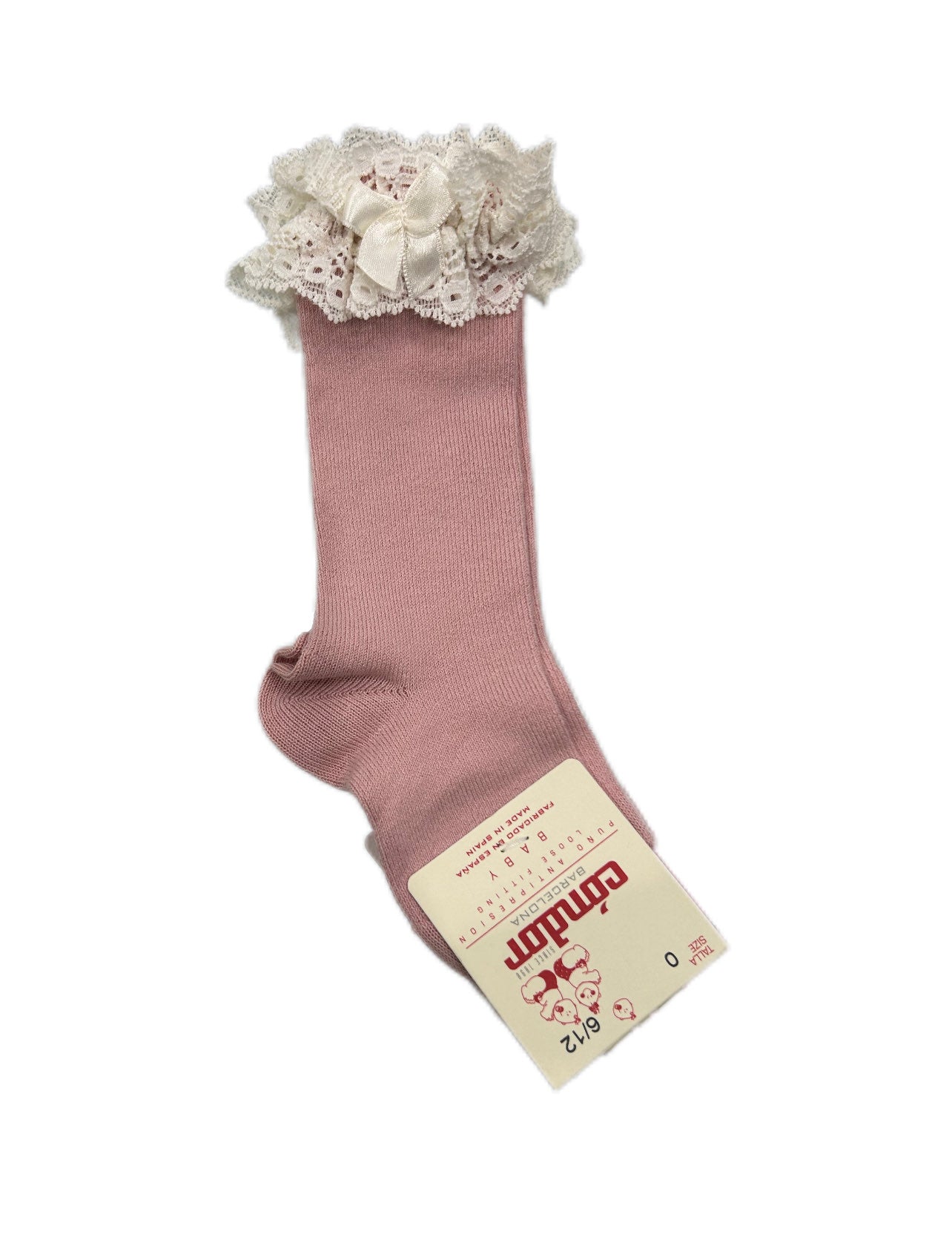 Calzini bimbi lunghi in pizzo macrame Condor