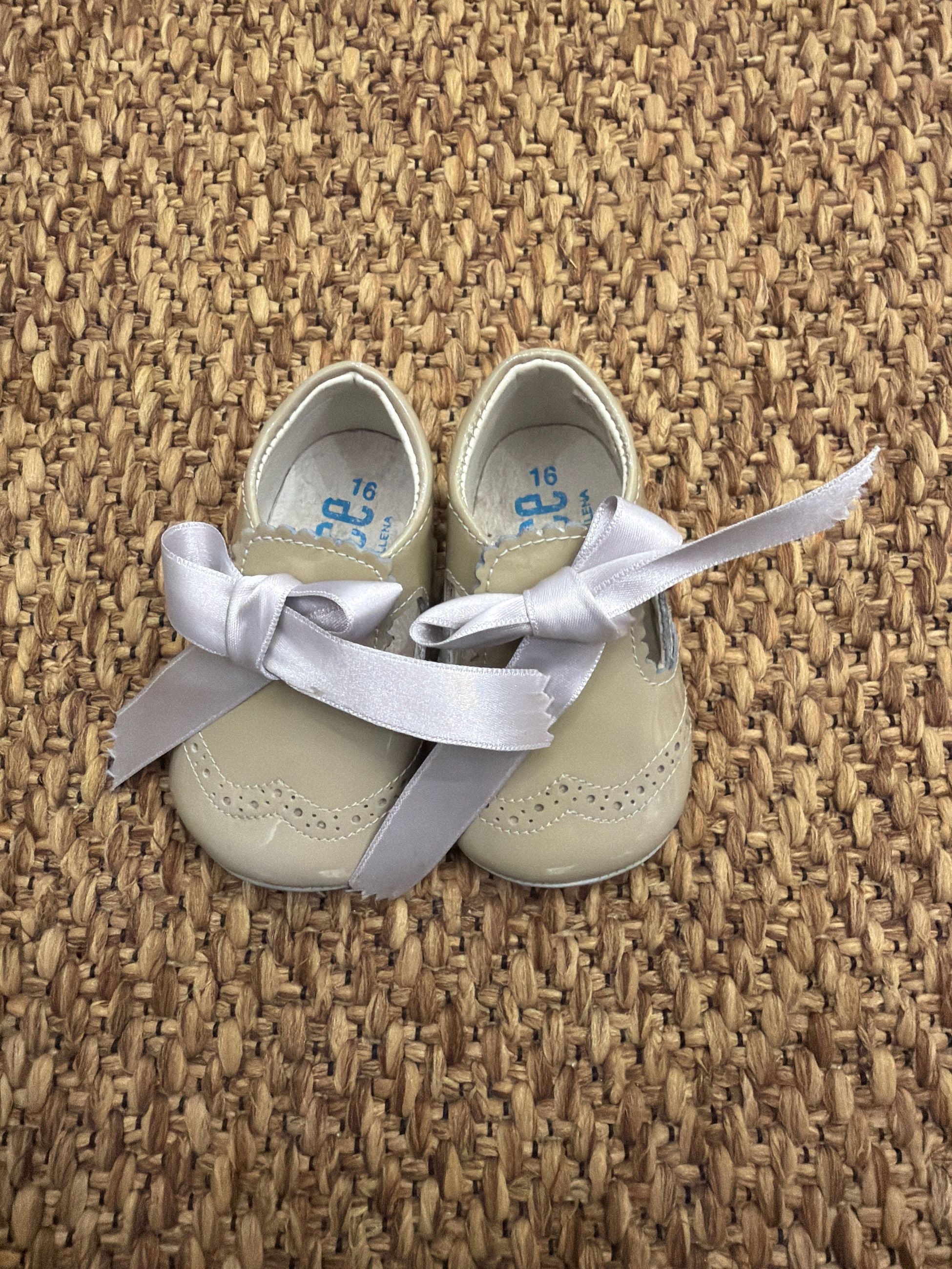 Scarpette neonati da culla con fiocchetto in raso Enfant Made in Italy