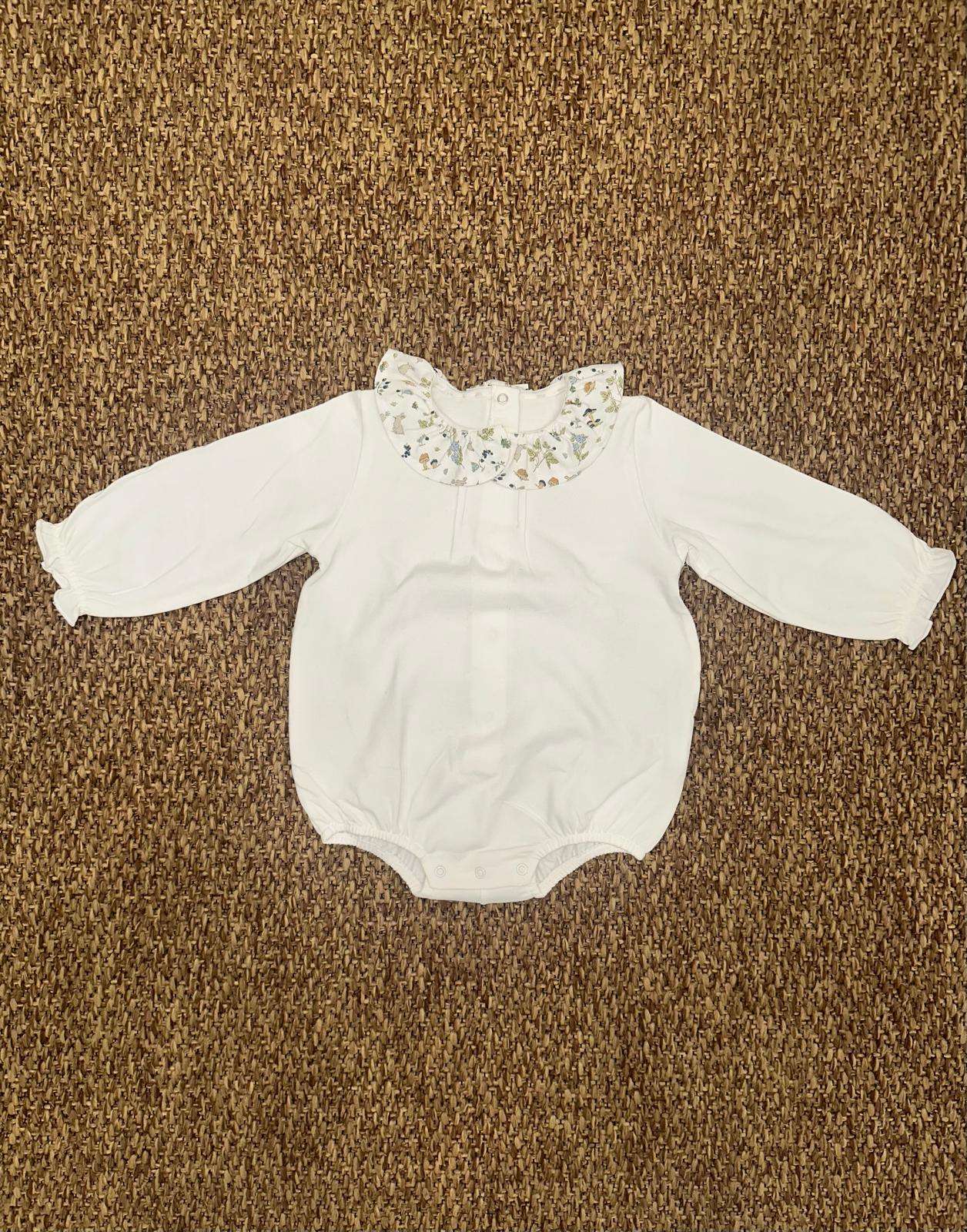 Body bambina con colletto a fantasia Baby Vip