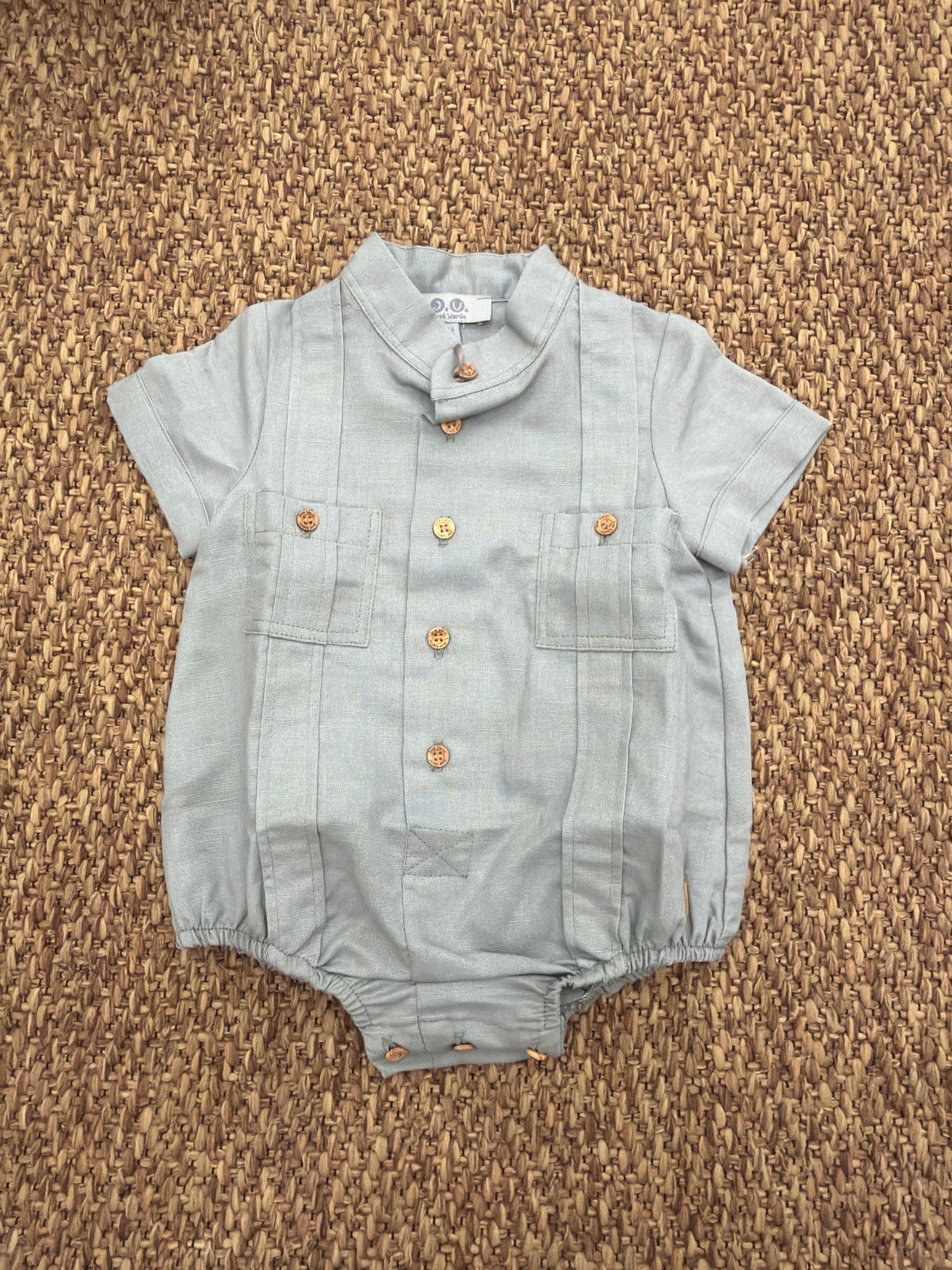 Pagliaccetto bambino stile guayabera Jose Varon