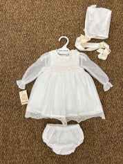 Completo bimba cerimonia 2pz con ricamo Cua-Cuak