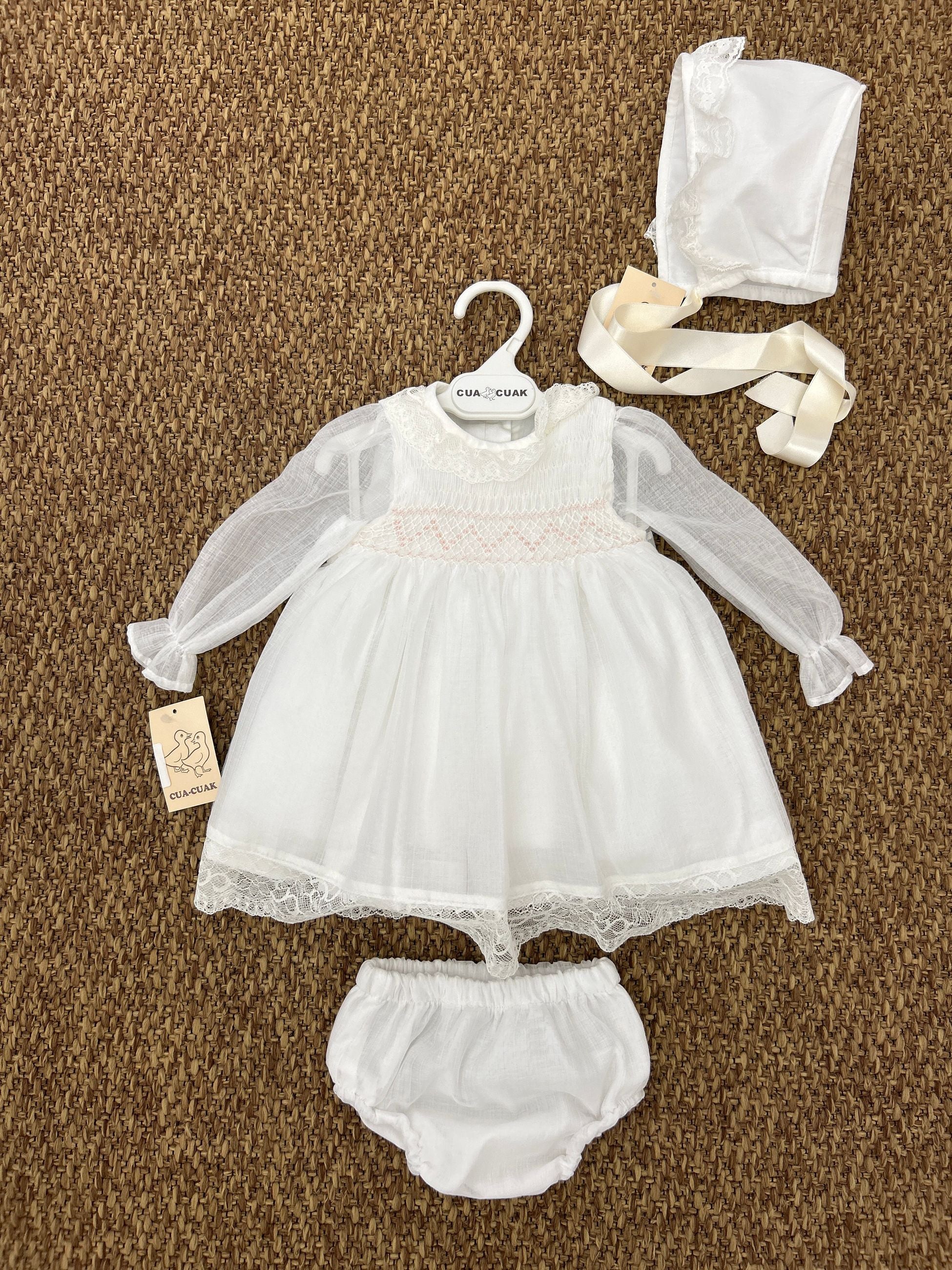 Completo bimba cerimonia 2pz con ricamo Cua-Cuak