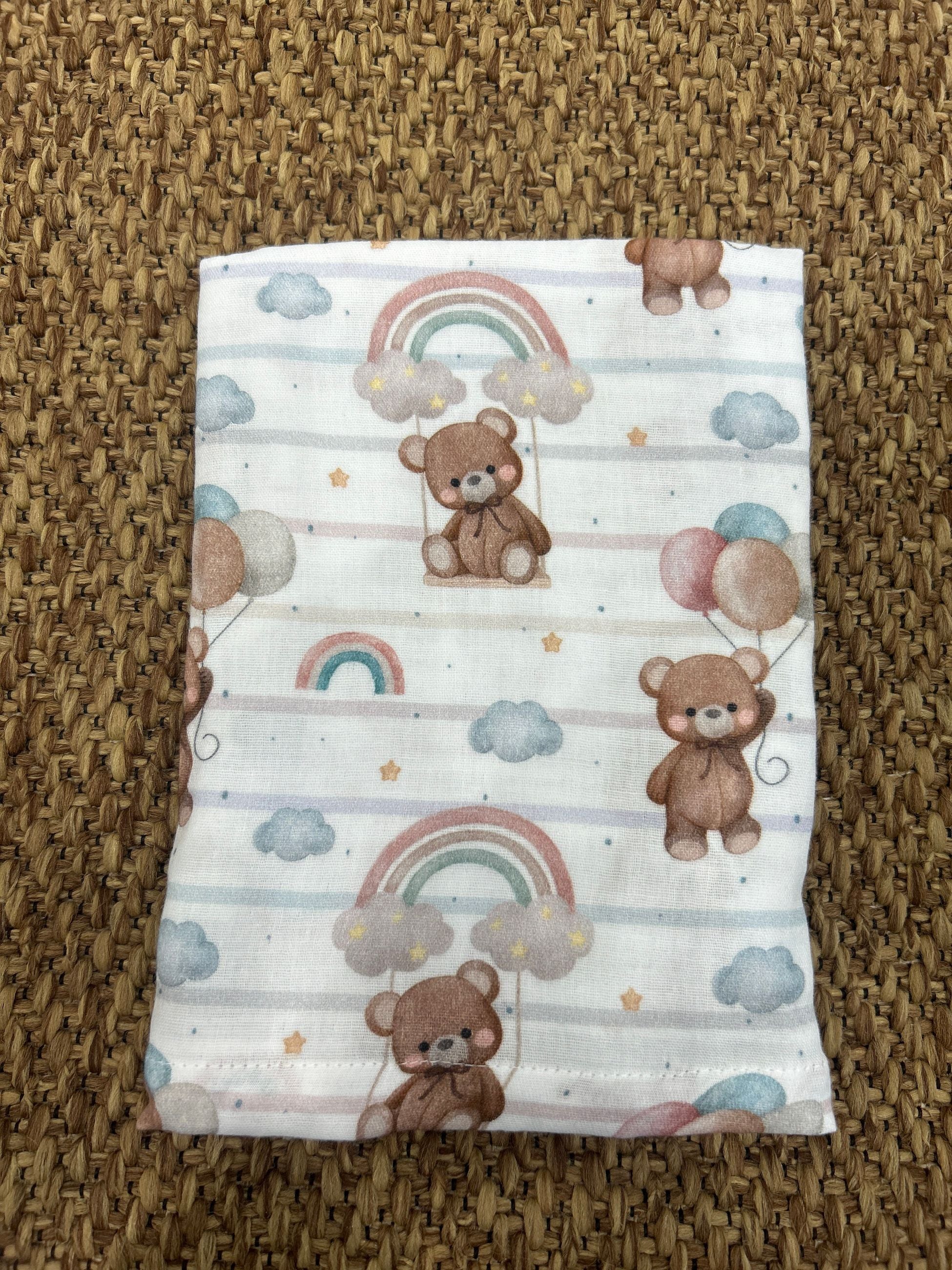 Mussola garzata orsacchiotto e palloncini Nanna Frufru